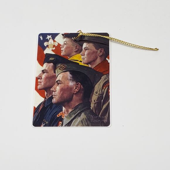 1996 Hallmark Growth of a Leader Boy Scouts Ceramic Keepsake Holiday Ornament - Picture 3 of 5